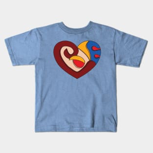 HEART IN VIVID SHADES Kids T-Shirt